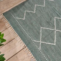 Nkuku Lamandi Recycled Rug - Moss