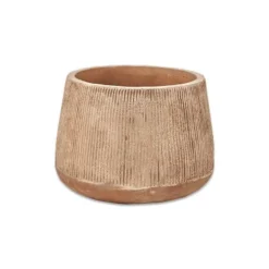 Nkuku Planters & Vases Large Wampu Wide Planter - Distressed Terracotta