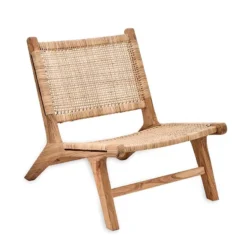Nkuku Madrisana Acacia & Rattan Woven Chair