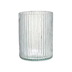 Nkuku New Arrivals Malana Recycled Glass Candle Holder - Clear