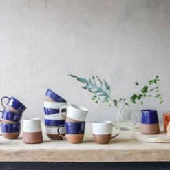 Nkuku Tableware Mali Coffee Mug - White (Set Of 2)