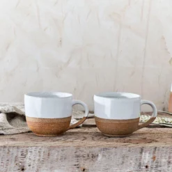 Nkuku Tableware Mali Coffee Mug - White (Set Of 2)