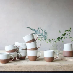 Nkuku Tableware Mali Coffee Mug - White (Set Of 2)