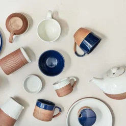 Nkuku Mali Ribbed Coffee Mug - White (Set Of 2) Tableware