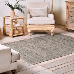 Nkuku Manado Jute & Cotton Rug - Indigo