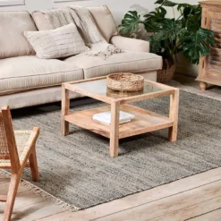 Nkuku Manado Jute & Cotton Rug - Indigo