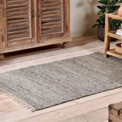 Nkuku Manado Jute & Cotton Rug - Indigo