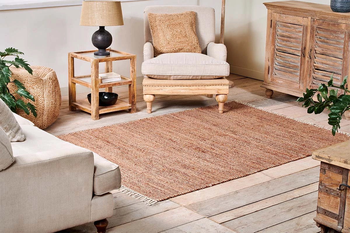 Nkuku Manado Jute & Cotton Rug - Rust 4 Nkuku Manado Jute & Cotton Rug - Rust