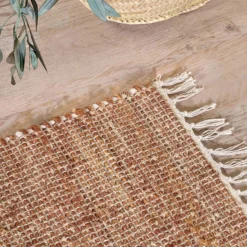 Nkuku Manado Jute & Cotton Runner - Rust