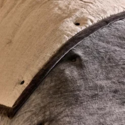 Nkuku Mandawa Velvet Bedspread - Charcoal Home Accessories