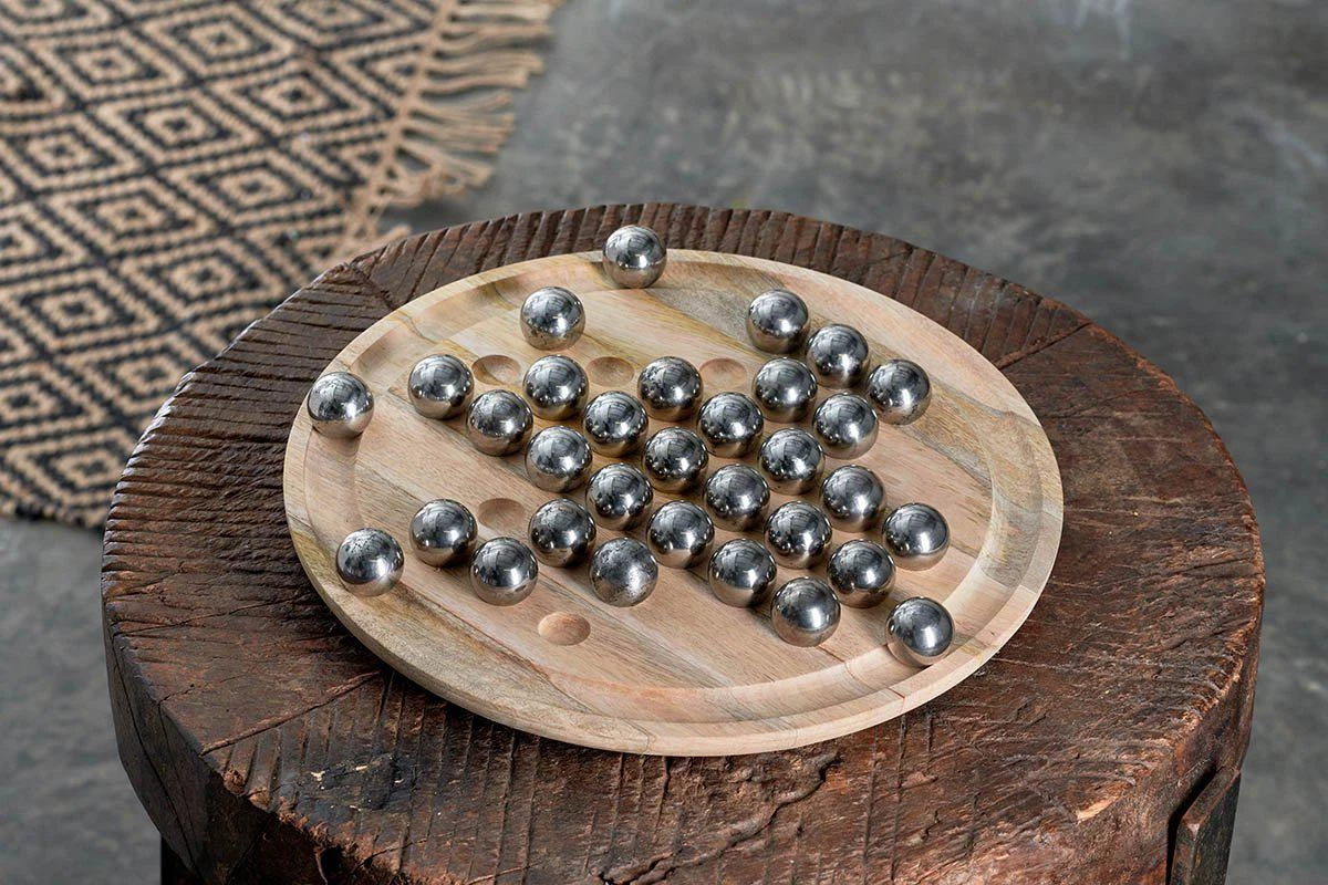 Nkuku Mango Wood Giant Solitare Board Eco-Friendly Gifts 3 Nkuku Mango Wood Giant Solitare Board Eco-Friendly Gifts