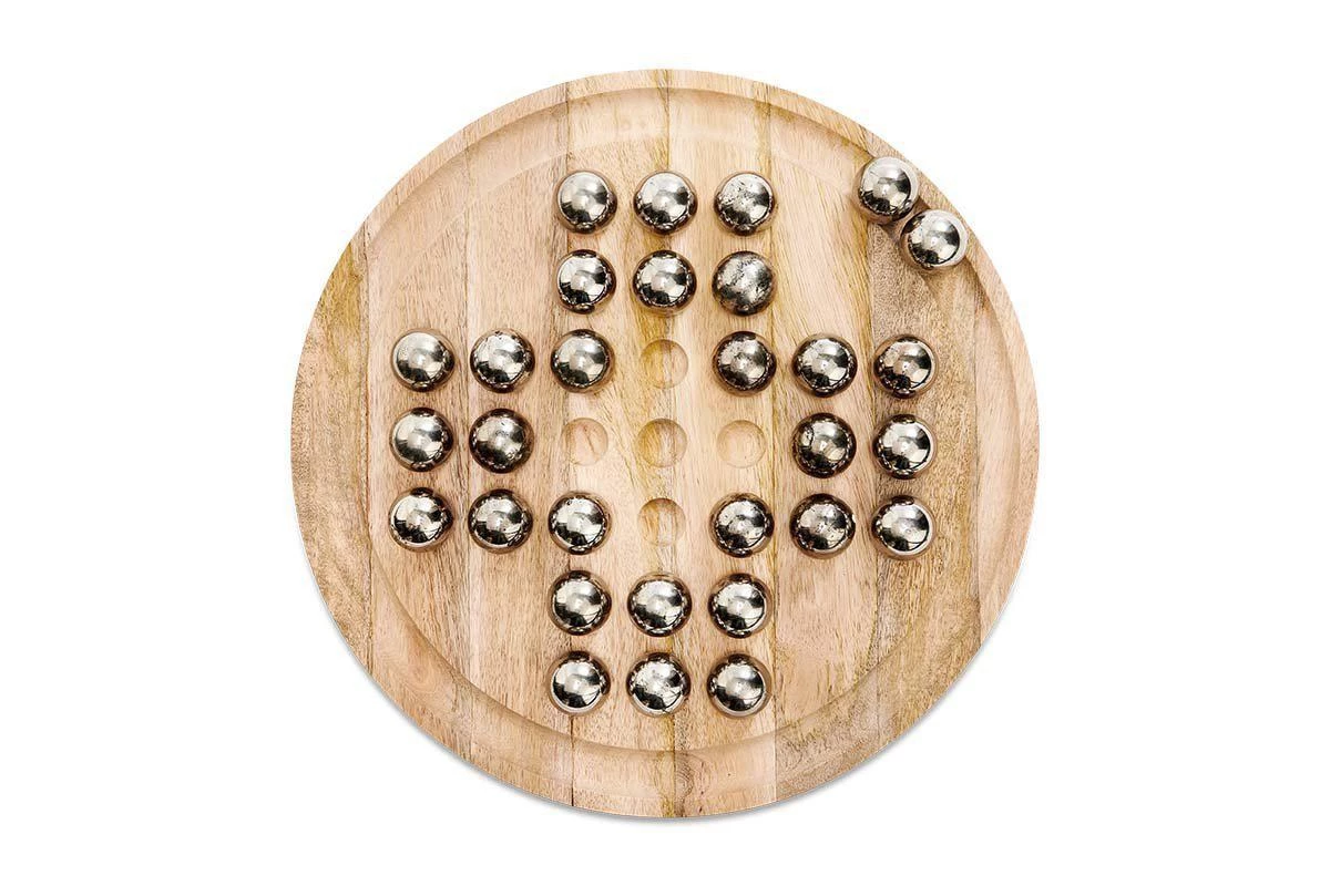 Nkuku Mango Wood Giant Solitare Board Eco-Friendly Gifts 4 Nkuku Mango Wood Giant Solitare Board Eco-Friendly Gifts