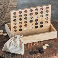 Nkuku Eco-Friendly Gifts Mango Wood Row Of Four