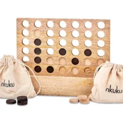 Nkuku Eco-Friendly Gifts Mango Wood Row Of Four