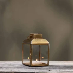 Nkuku Maro Brass Lantern - Small Home Accessories