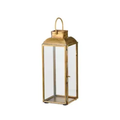 Nkuku Maro Brass Lantern - Tall Home Accessories