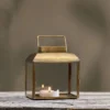 Nkuku Maro Brass Lantern - Wide Home Accessories
