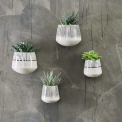 Nkuku Matamba Ceramic Wall Hung Planter - Black Matchsticks Home Accessories