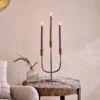 Nkuku Home Accessories Mbata Brass Candelabra - Antique Brass