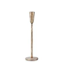 Nkuku Mbata Brass Candlestick - Antique Brass