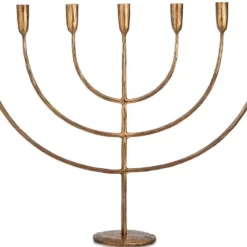 Nkuku Home Accessories Mbata Giant Brass Candelabra - Antique Brass