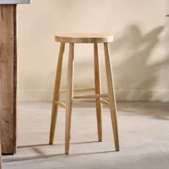 Nkuku New Arrivals Mengwi Round Bar Stool