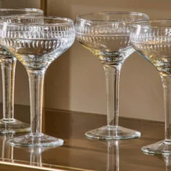 Nkuku Tableware Mila Champagne Glass - Clear (Set Of 4)