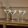 Nkuku Tableware Mila Champagne Glass - Clear (Set Of 4)
