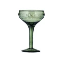 Nkuku Mila Champagne Glass - Dark Emerald (Set Of 4)