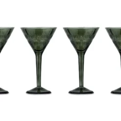 Nkuku Tableware Mila Cocktail Glass - Dark Emerald (Set Of 4)