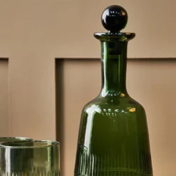 Nkuku Tableware Mila Decanter - Dark Emerald