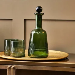 Nkuku Tableware Mila Decanter - Dark Emerald