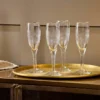 Nkuku Mila Tall Champagne Glass - Clear (Set Of 4) Tableware