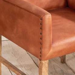 Nkuku Mirzapur Leather Desk Chair