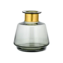 Nkuku Miza Glass Vase - Smoke