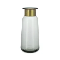 Nkuku Miza Glass Vase - Smoke