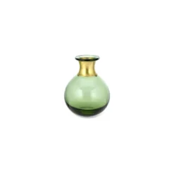 Nkuku Miza Mini Glass Vase - Green
