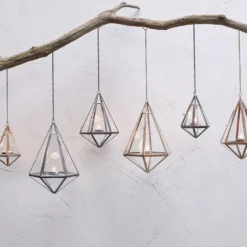 Nkuku Home Accessories Mokomo Hanging Lantern - Brass