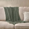 Nkuku Moss Stitch Cotton Throw - Forest Green