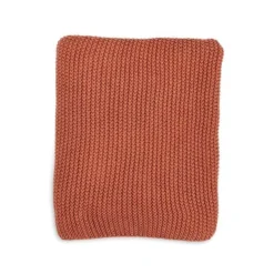 Nkuku Moss Stitch Cotton Throw - Rust Home Accessories 9 Nkuku Moss Stitch Cotton Throw - Rust Home Accessories