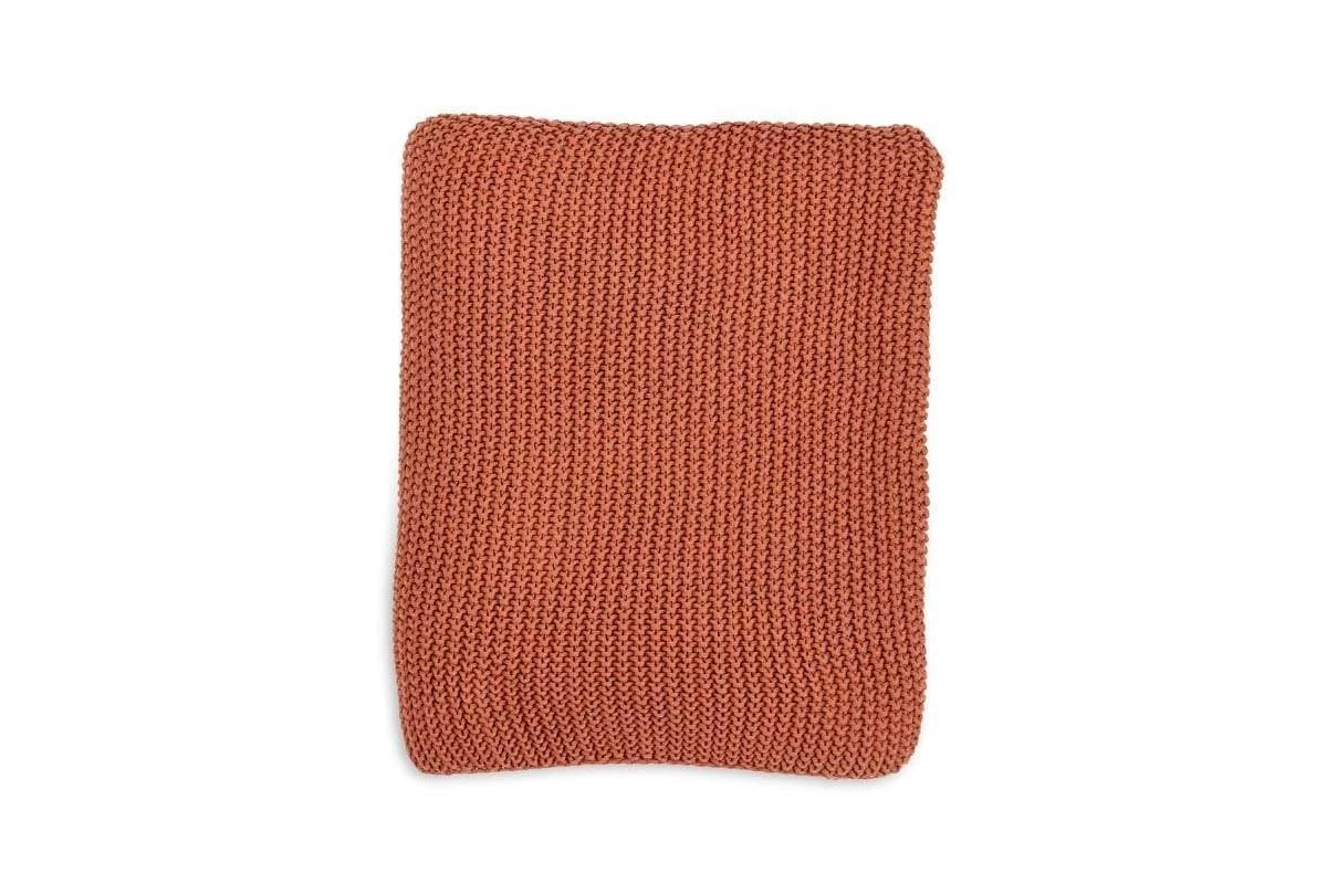 Nkuku Moss Stitch Cotton Throw - Rust Home Accessories 6 Nkuku Moss Stitch Cotton Throw - Rust Home Accessories