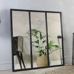 Nkuku Home Accessories Murzu Square Iron Mirror