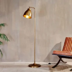 Nkuku Living Room Muturi Floor Lamp - Antique Brass