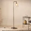 Nkuku New Arrivals Muturi Glass Floor Lamp - Aged Bronze 1 Nkuku New Arrivals Muturi Glass Floor Lamp - Aged Bronze