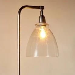 Nkuku New Arrivals Muturi Glass Floor Lamp - Aged Bronze