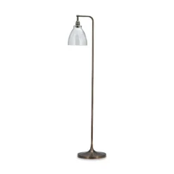 Nkuku New Arrivals Muturi Glass Floor Lamp - Aged Bronze