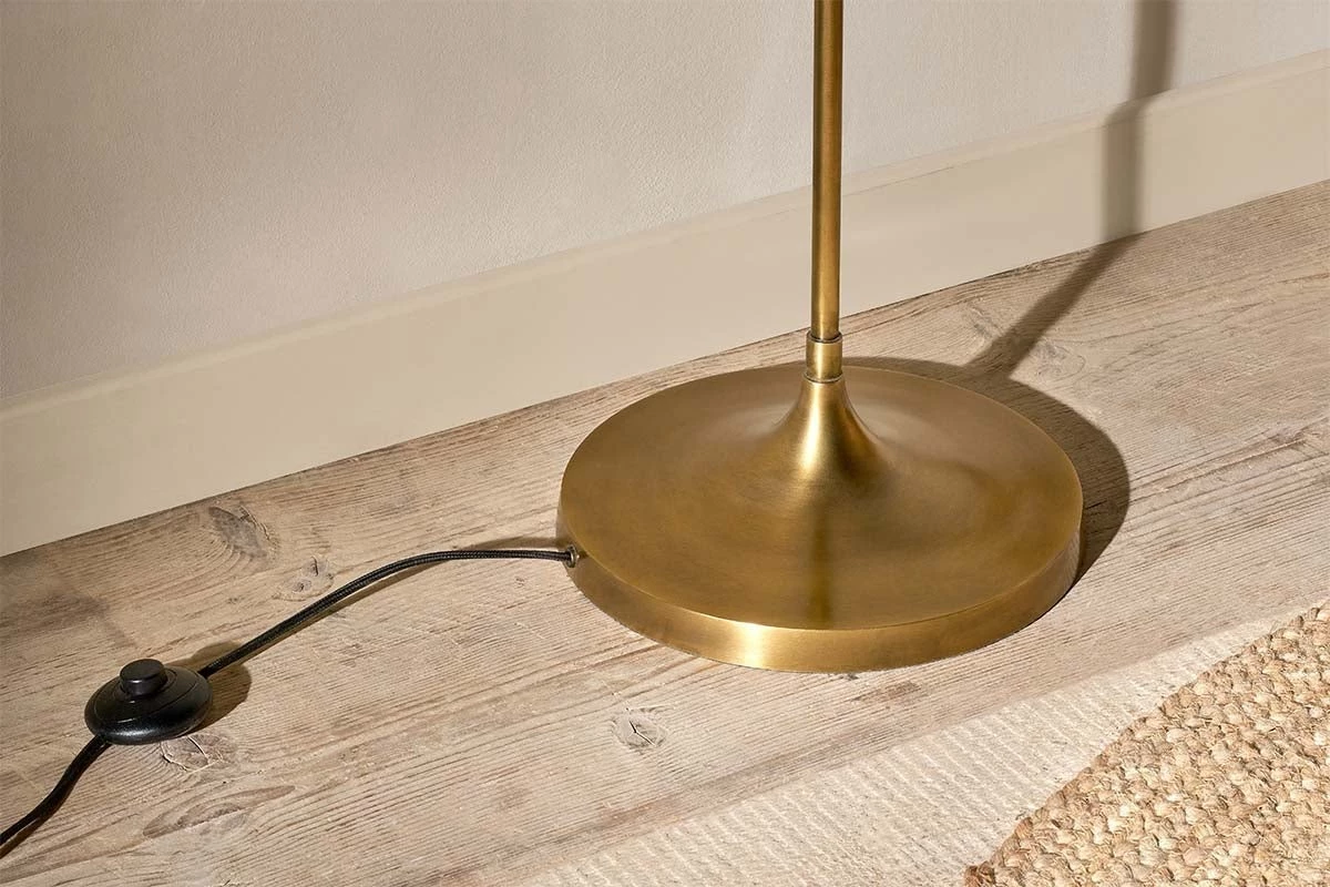 Nkuku Muturi Glass Floor Lamp - Antique Brass New Arrivals 6 Nkuku Muturi Glass Floor Lamp - Antique Brass New Arrivals
