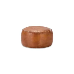 Nkuku Nadu Leather Pouf