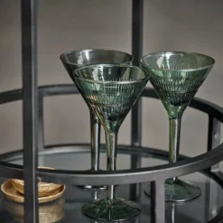 Nkuku Living Room Nakuru Iron & Glass Drinks Table