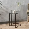 Nkuku Nakuru Iron & Glass Side Table Set (Set Of 2) Living Room